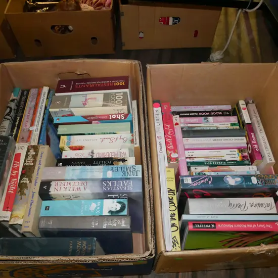 2x boxes of books
