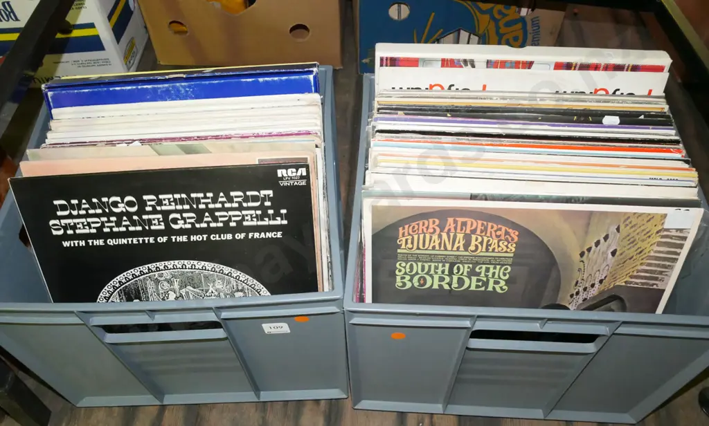 2x plastic creates of various LPs Image 1++