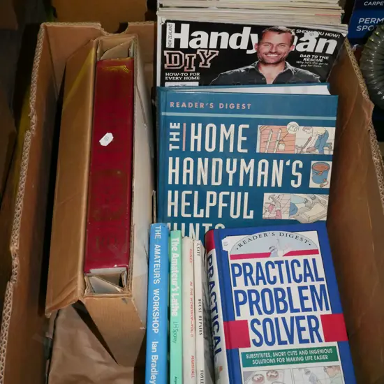box of DIY books