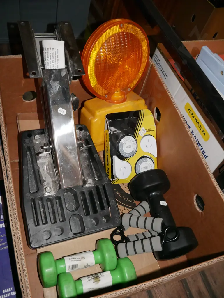 box; hazard, light, exercise equipment, outboard motor boat mount etc Image 1++