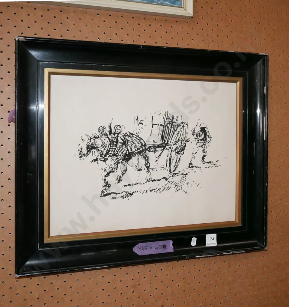 framed print - horse and cart Image 1++