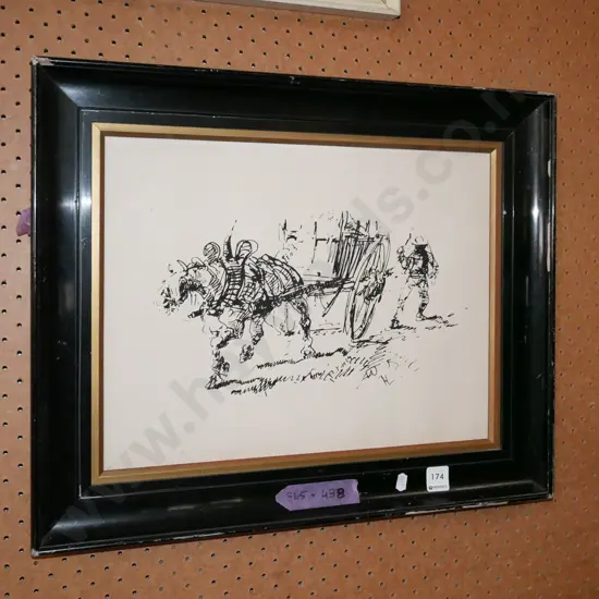 framed print - horse and cart