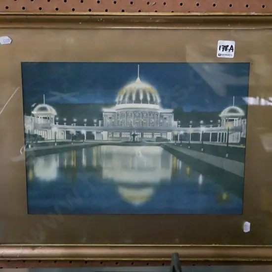 vintage gilt framed exhibition print