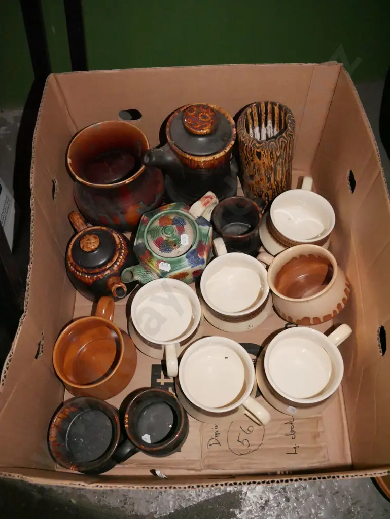 box; Crown Lynn bowls, vase etc Image 1++