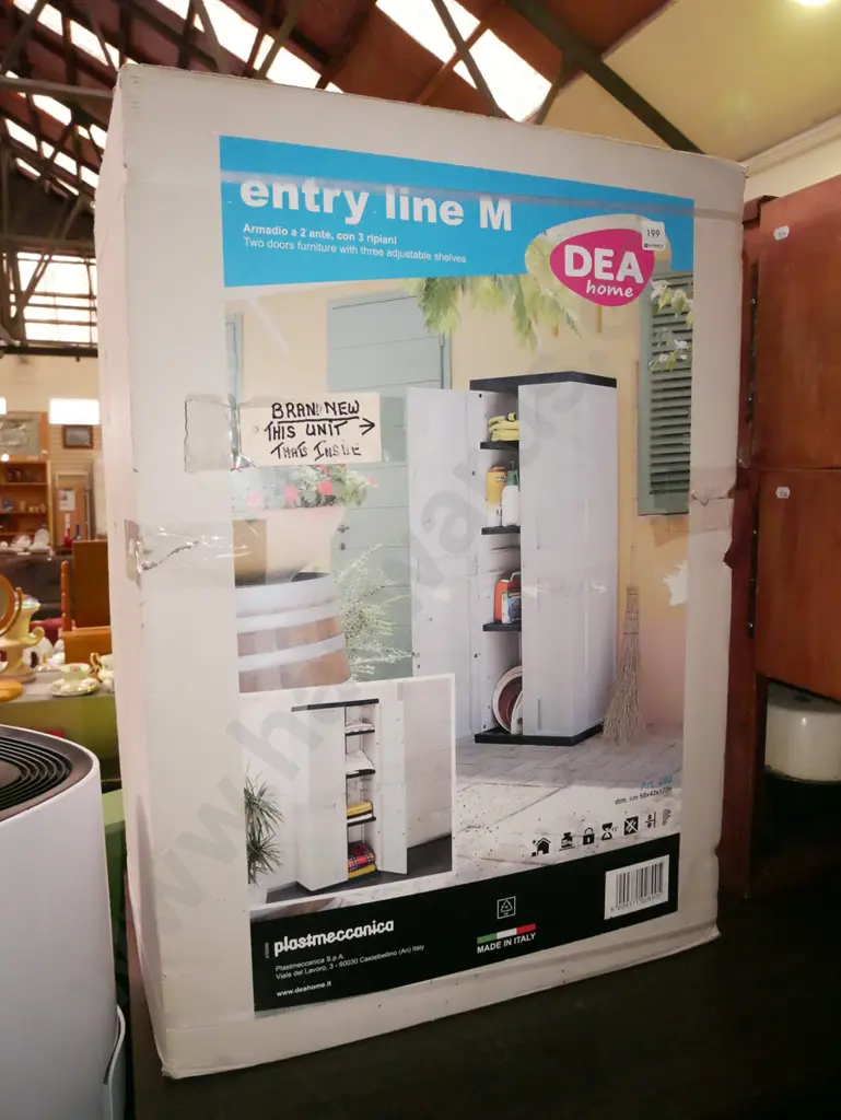 yet to be assembled boxed DEA home plastic storage cabinet Image 1++