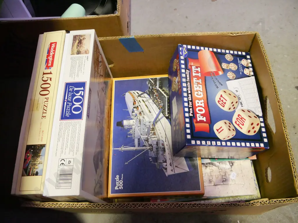 box of board games and puzzles Image 1++