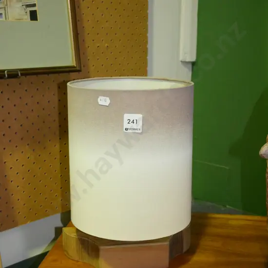 wood based table lamp