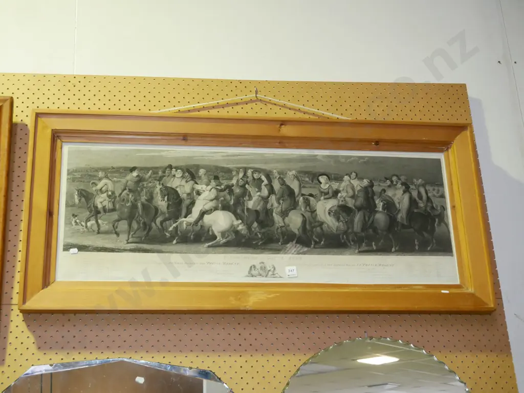 framed etching - Pilgrimage  to Canterbury Image 1++