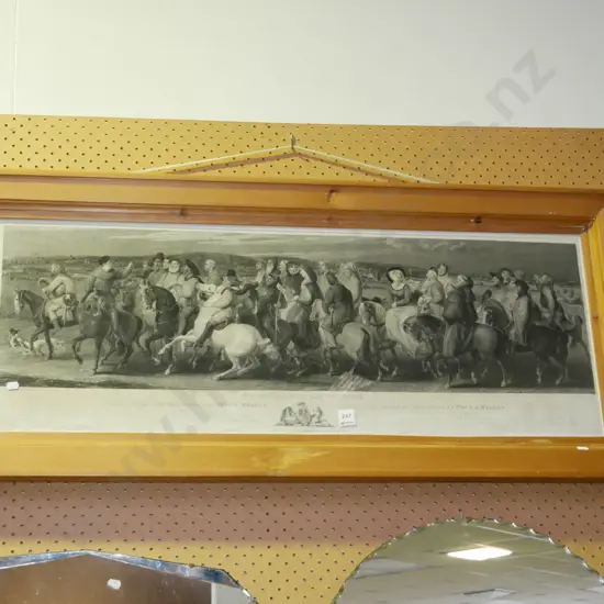 framed etching - Pilgrimage  to Canterbury