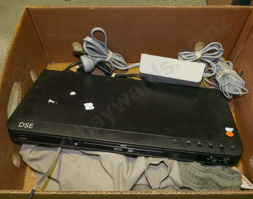 box; Nintendo power supply, shorts, DVD player - As Is No Returns Image 1++