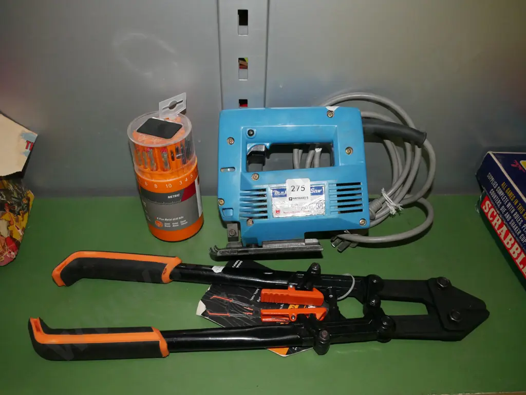 jigsaw, drill bits, bolt cutters Image 1++