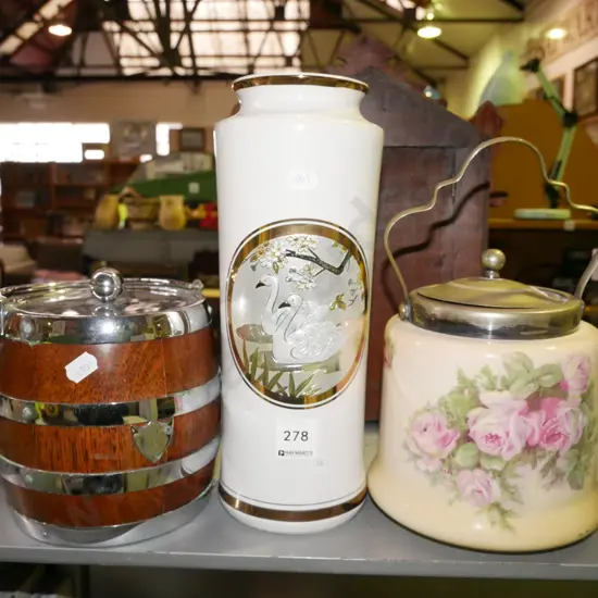 Chokin vase, biscuit barrel, ice bucket Vase H-280