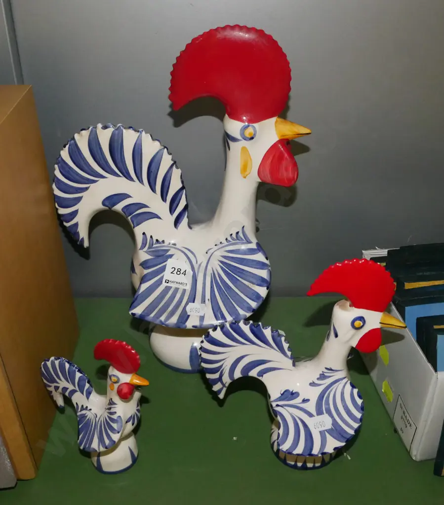 3x Portuguese ceramic chickens Image 1++