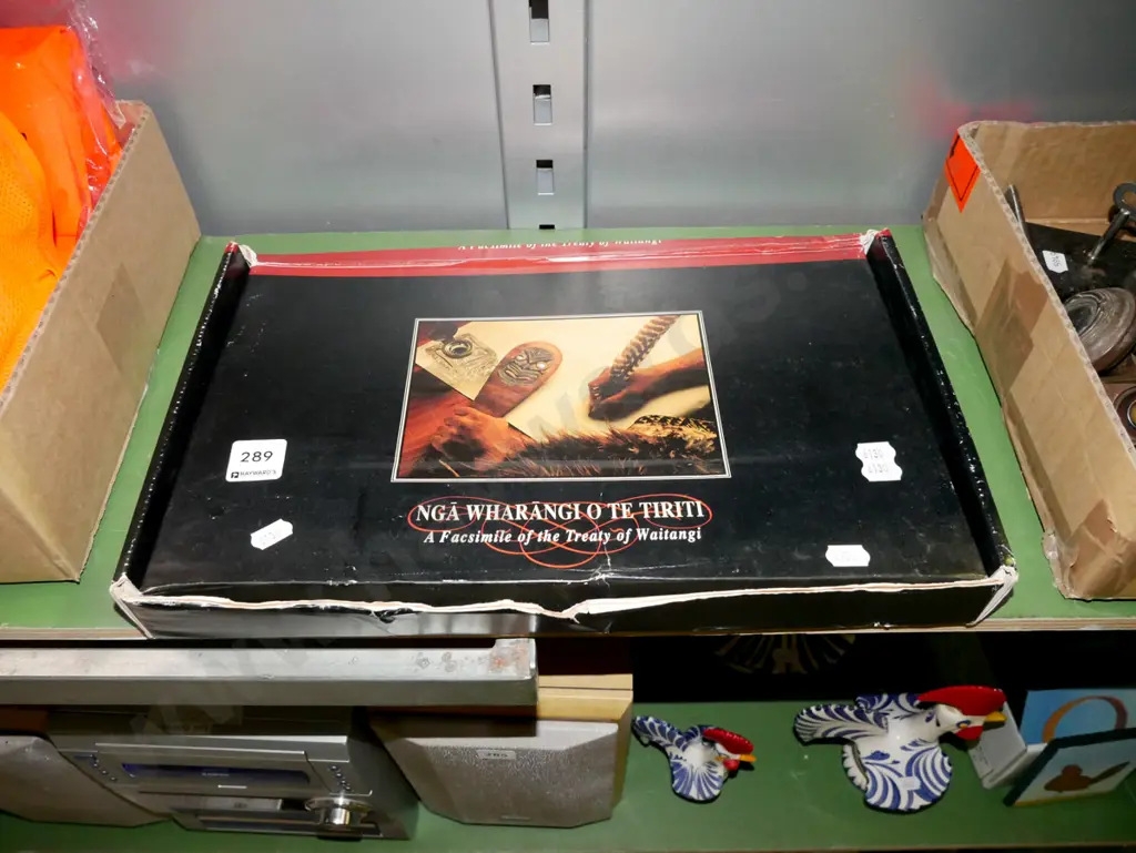 boxed facsimile of The Treaty of Waitangi Image 1++