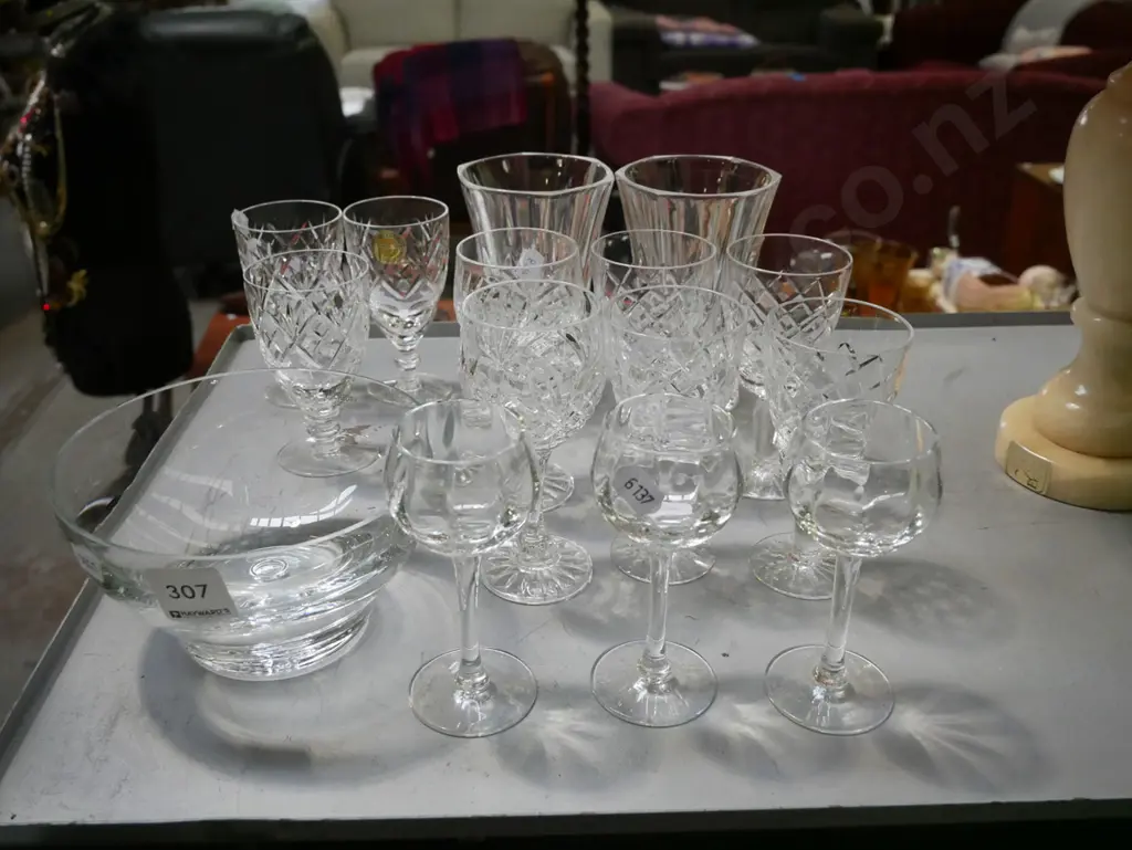 crystal bowl, Webb Corbett glasses etc Image 1++