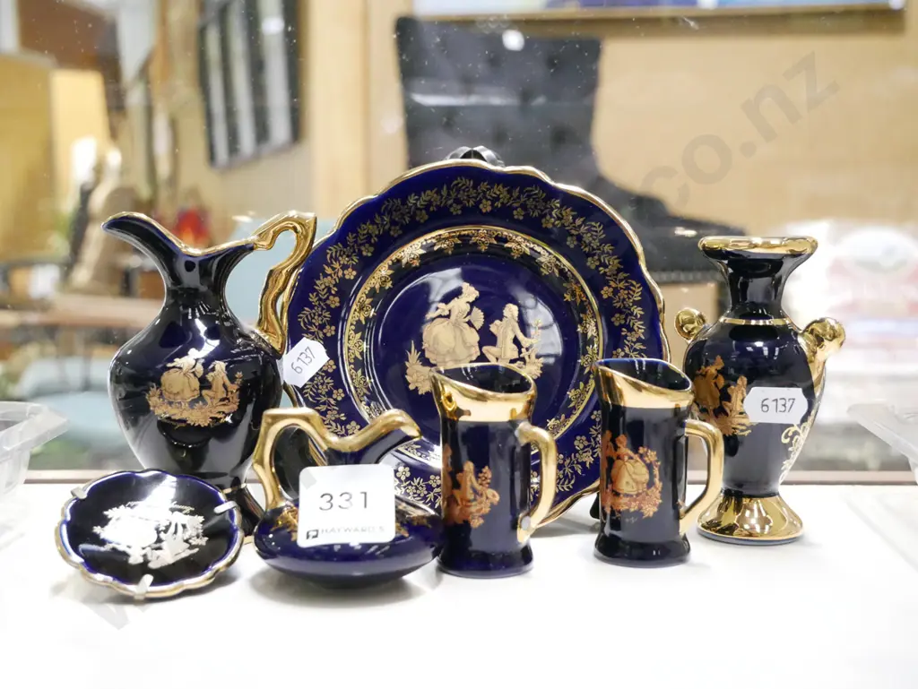 colbolt blue and gold Limoges miniatures Image 1++