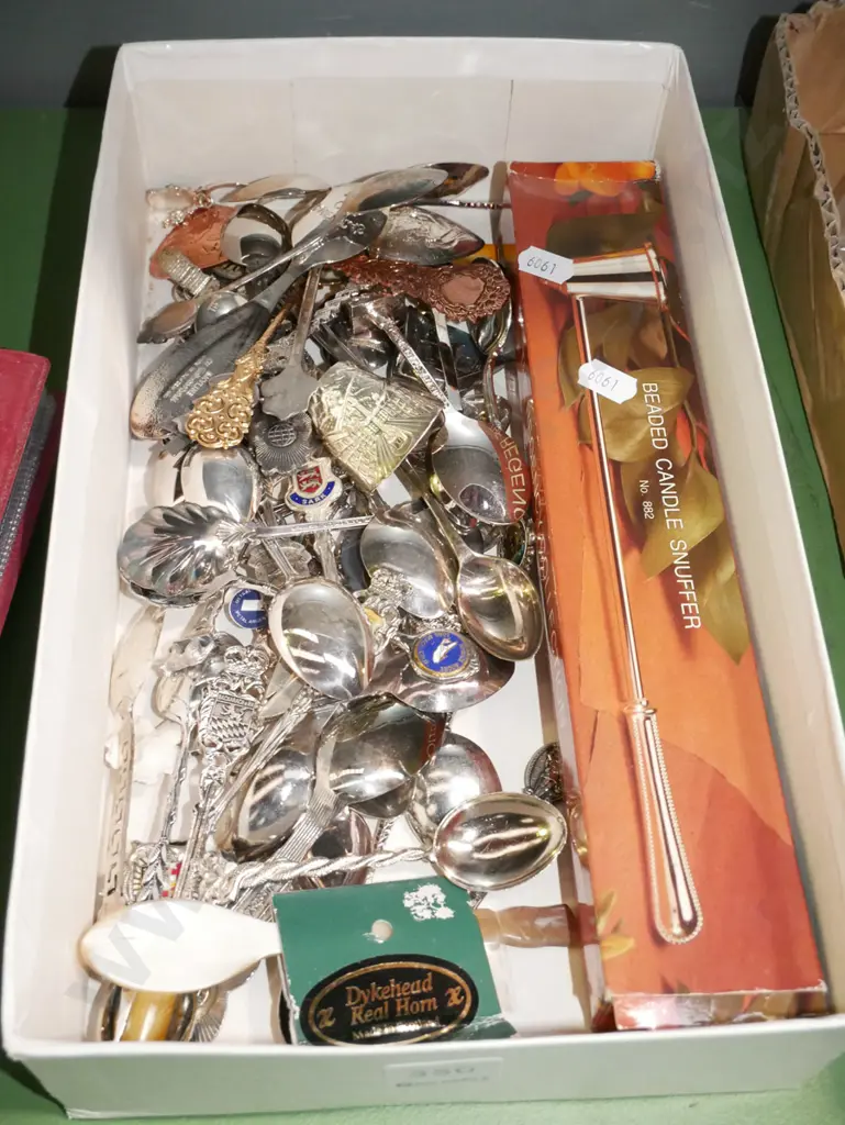 box; candle snuffer, souvenir teaspoons Image 1++
