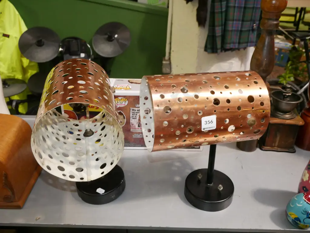 metal and copper retro wall light fittings Image 1++