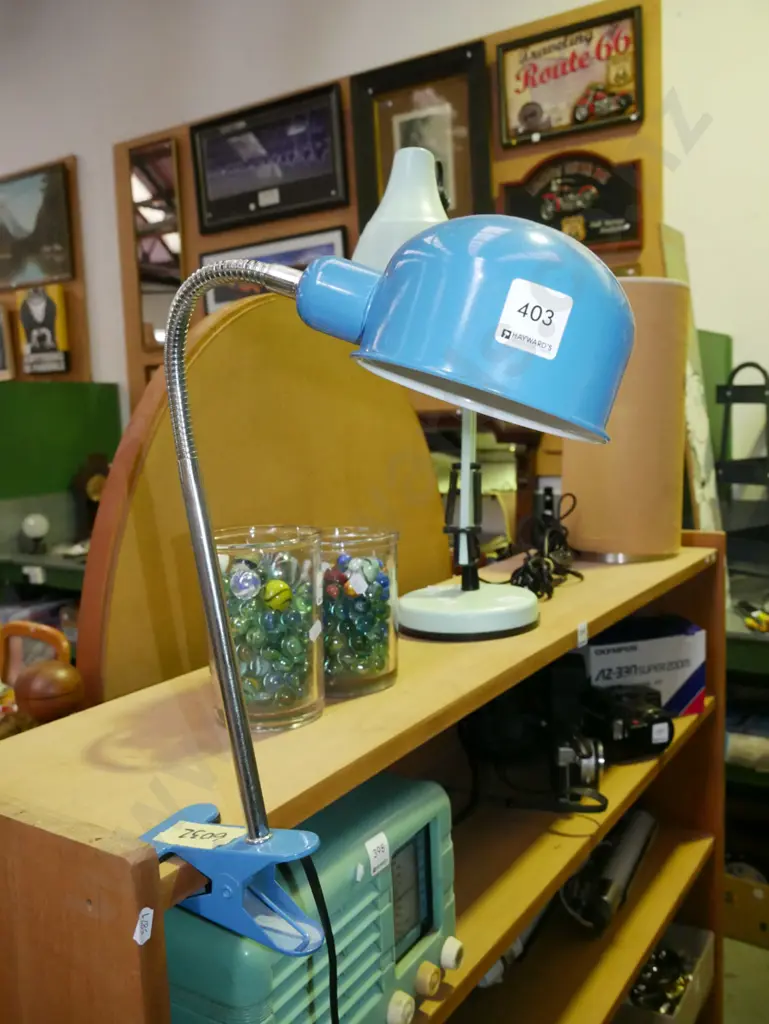 clamp attached adjustable lamp Image 1++