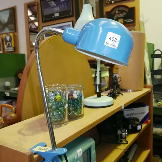clamp attached adjustable lamp