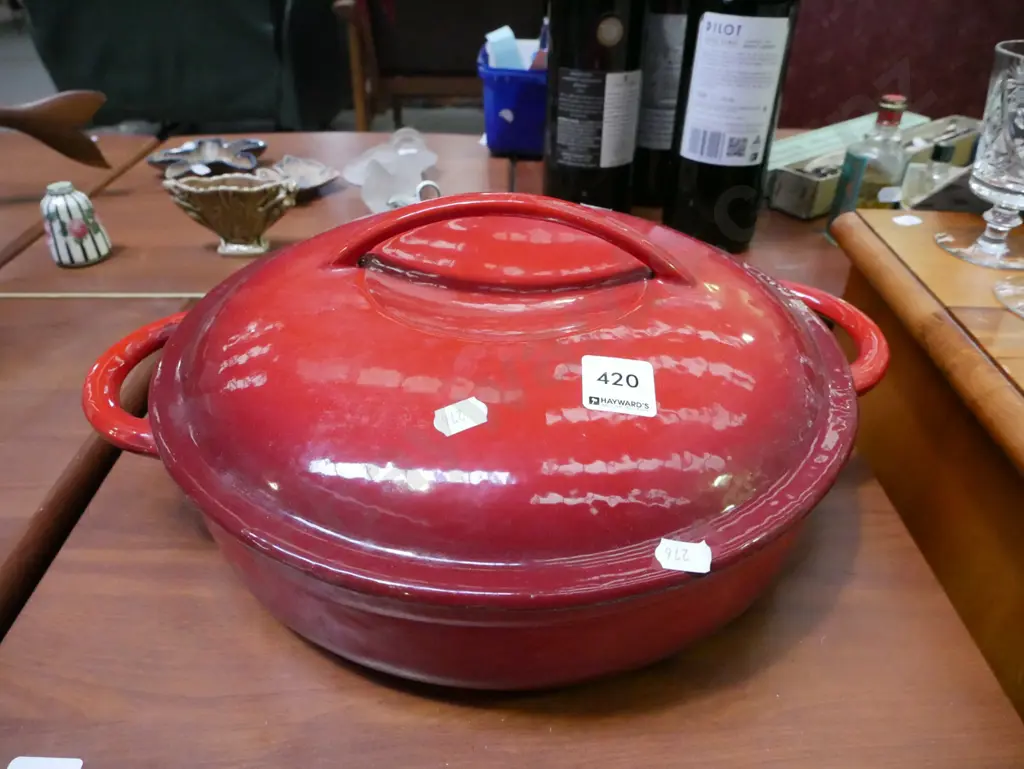 cast iron and enamel frying pan - some staining Image 1++