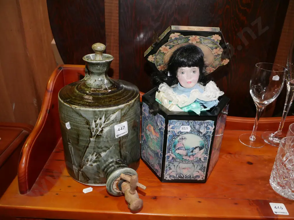 studio pottery drinks decanter with tap, Jack in the Box Image 1++