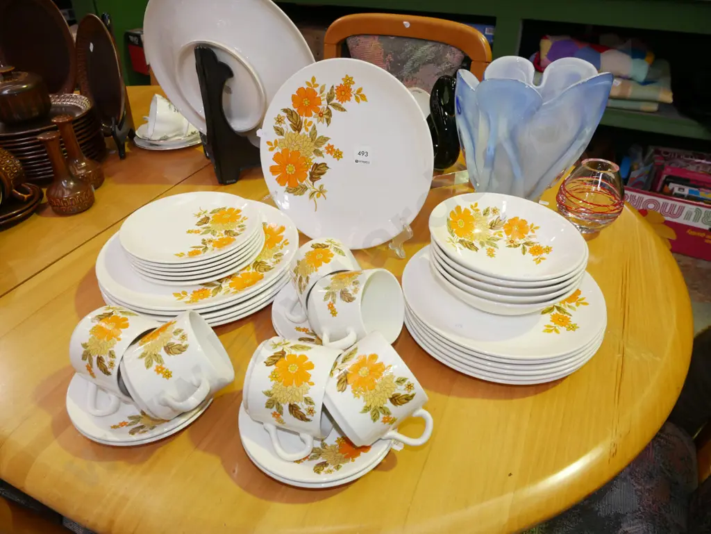 Crown Lynn Frangipani dinner items Image 1++