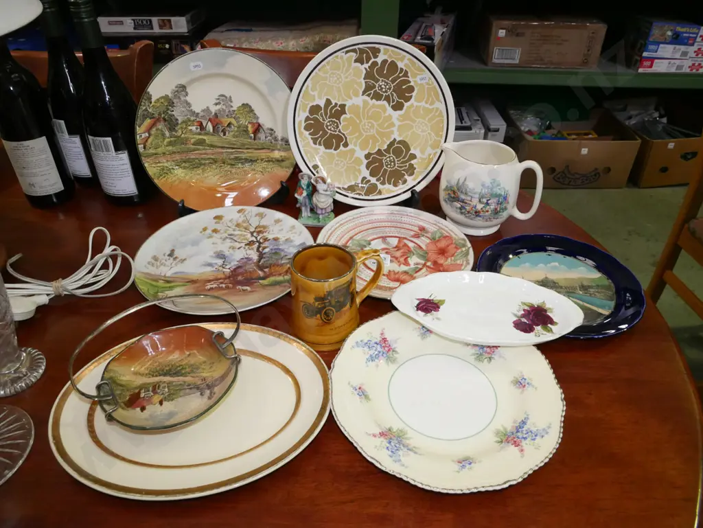various plates, jug, tankard, figurines Image 1++