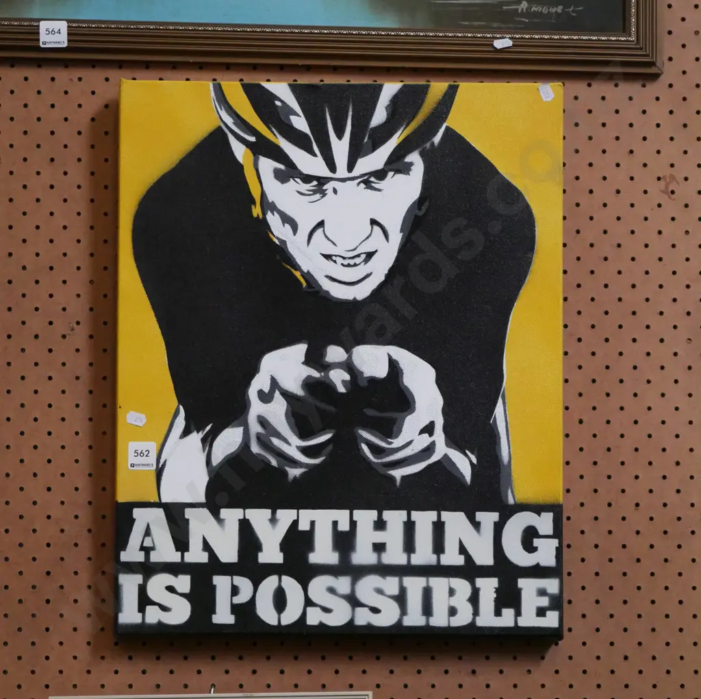 print on boxed canvas - cyclist Image 1++