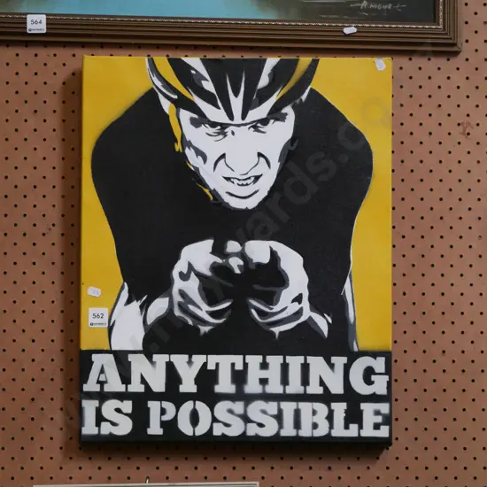 print on boxed canvas - cyclist