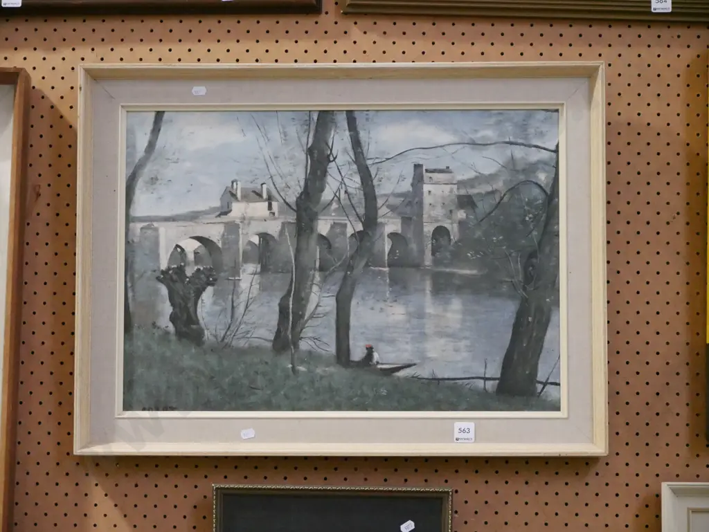framed print - river and bridge Image 1++