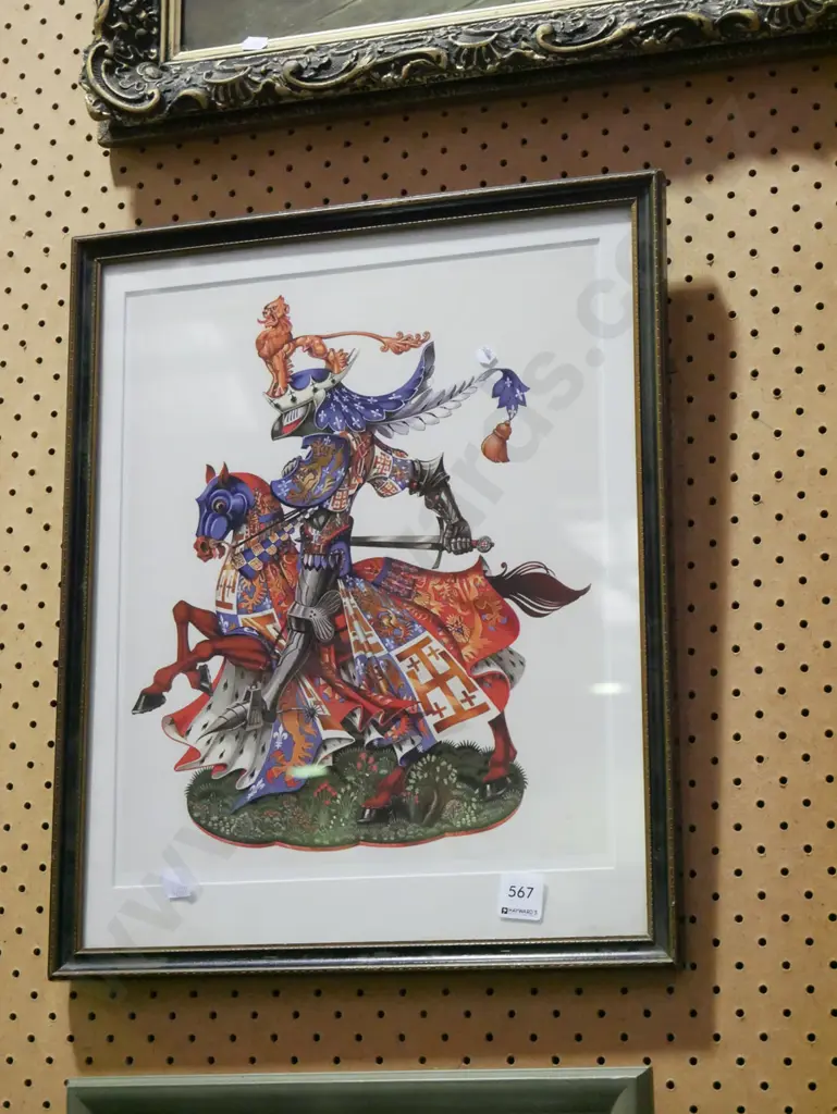 framed framed - knight on horse Image 1++