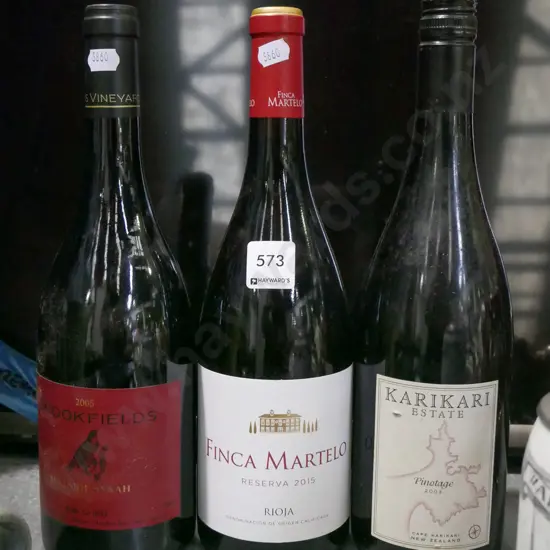 3x bottles red wine