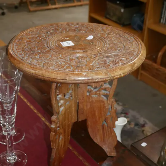 small chip carved foldaway  table H-340 