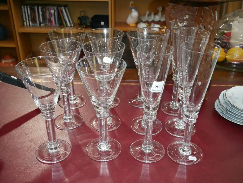 assorted champagne flutes, wine glasses Image 1++