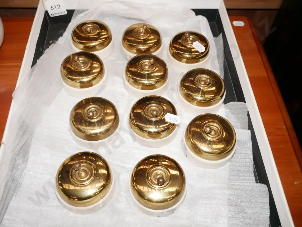 11x polished brass vintage brass light switches Image 1++