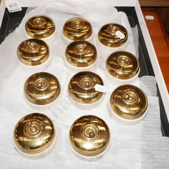 11x polished brass vintage brass light switches