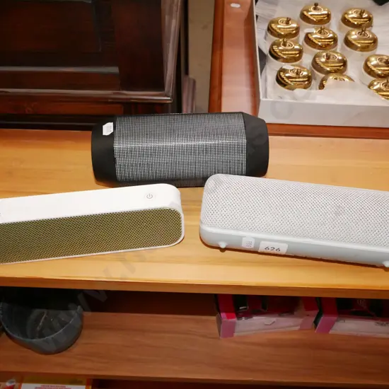 3x blue tooth speakers - no chargers