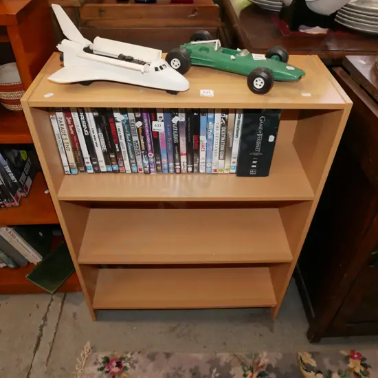 mdf faux wood veneer bookcase H-710 W-610 D-230