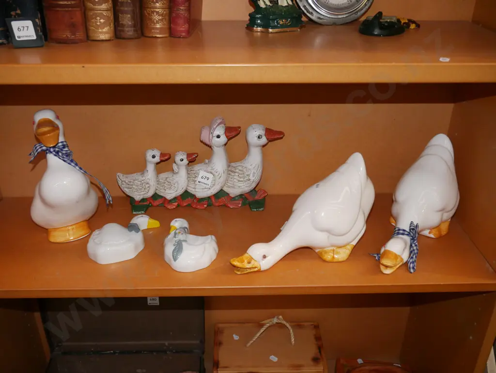 cast iron and ceramic duck figurines Image 1++