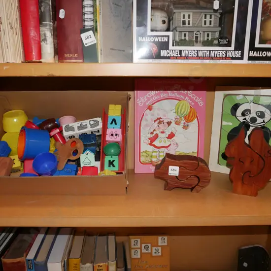 shelf; children's toys