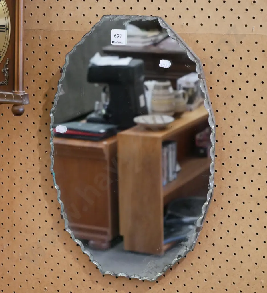 scalloped edge wall mirror Image 1++