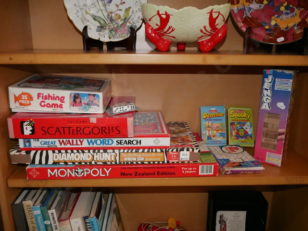 shelf of board games Image 1++