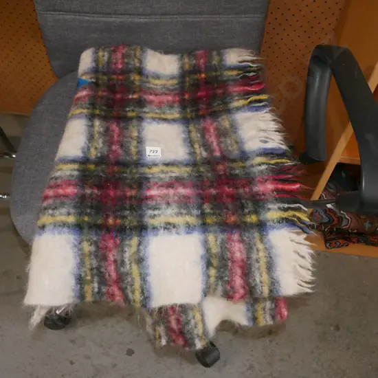 mohair checked blanket