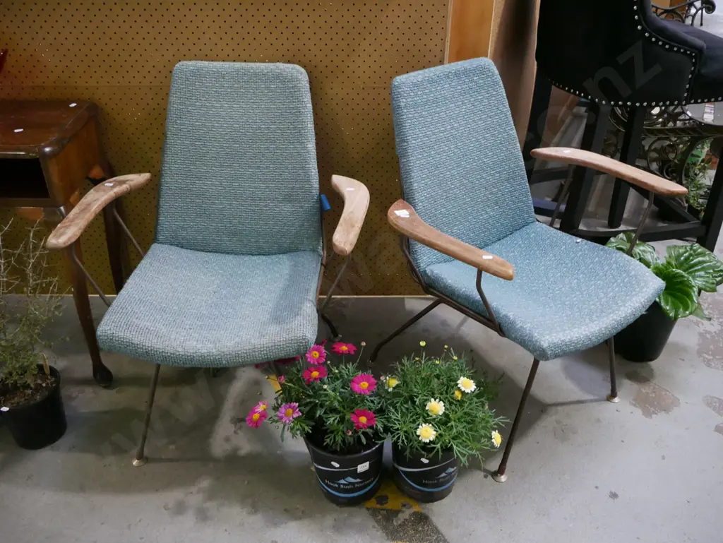 pair of restorer's mid century armchairs Image 1++