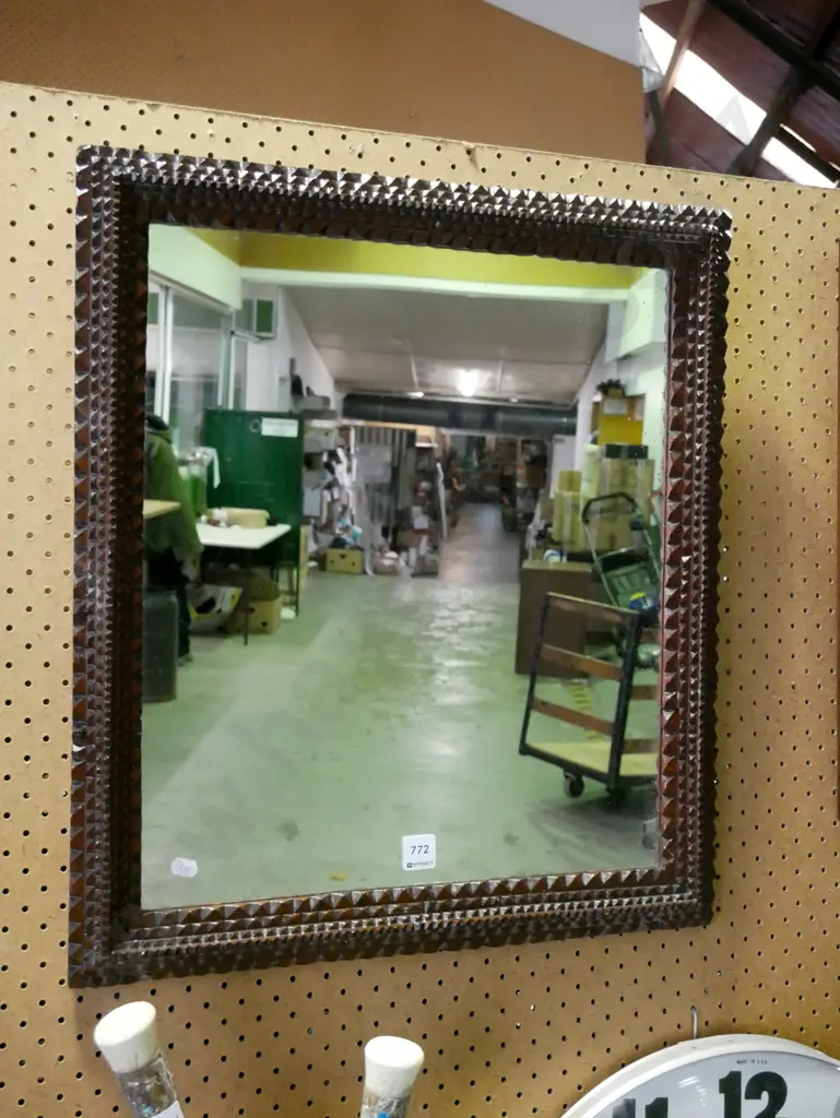 wood framed wall mirror Image 1++