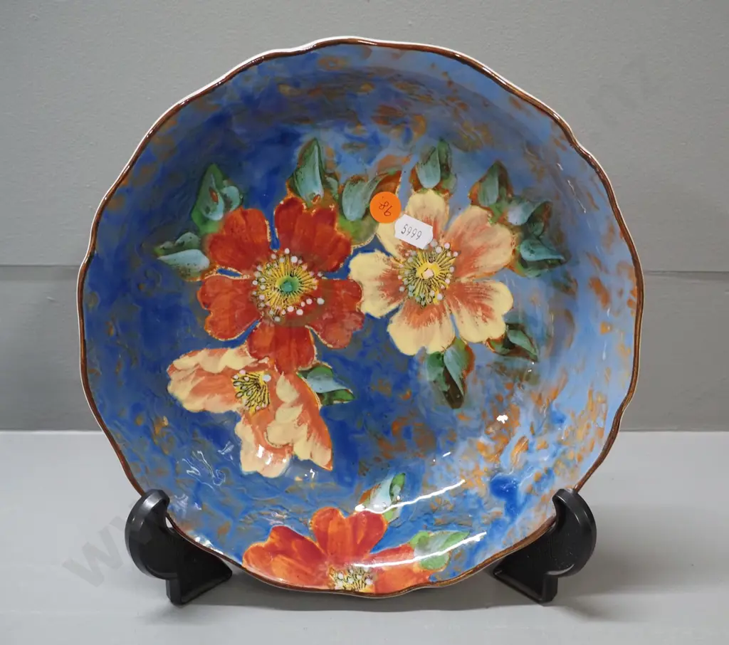 vintage Royal Doulton floral motif hand-painted fruit bowl D-230 Image 1++