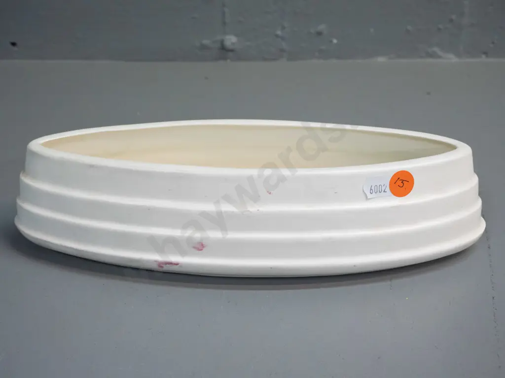 Crown Lynn cream glaze flower trough vase - marked 75. H-70 L-250 Image 1++