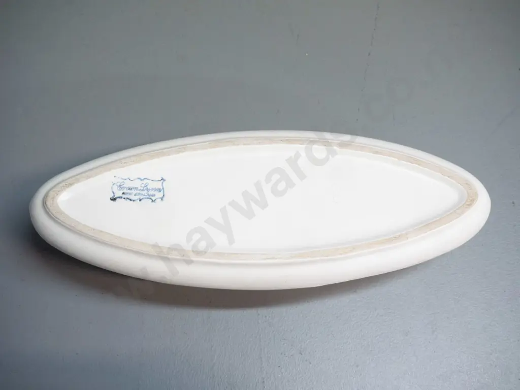 Crown Lynn cream glaze flower trough vase - marked 75. H-70 L-250 Image 1++