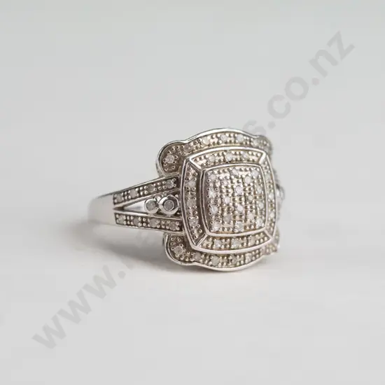 silver marcasite ring stamped 925